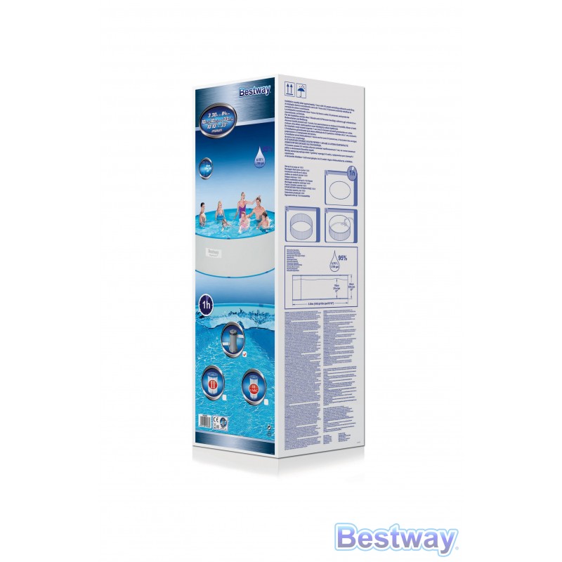 Стальной бассейн Bestway 56668 BW, Hydrium Pool Set 330х84см, 6757л, фильтр-насос фото 3